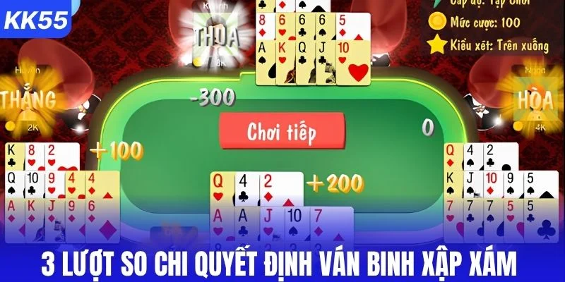 3 lượt so chi quyết định ván binh xập xám