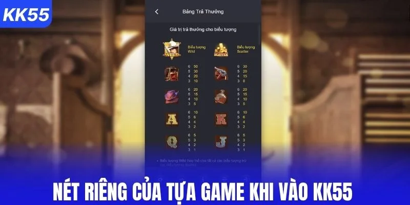 Nét riêng của tựa game khi vào KK55