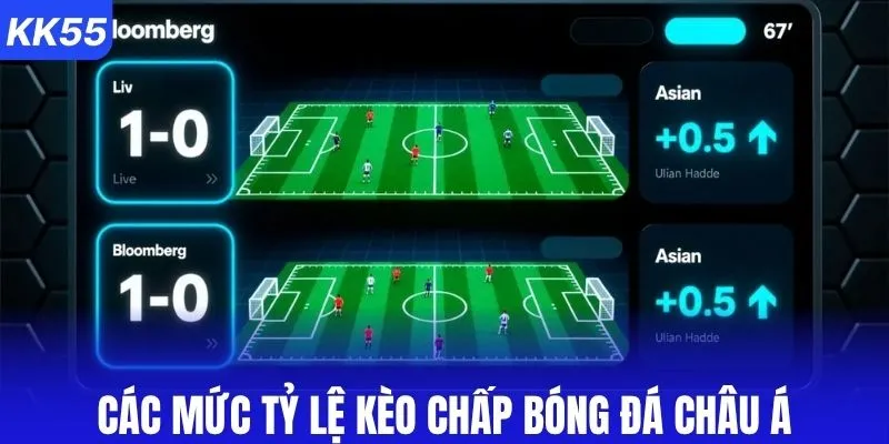 Tổng hợp các mức tỷ lệ chấp kèo bóng châu Á